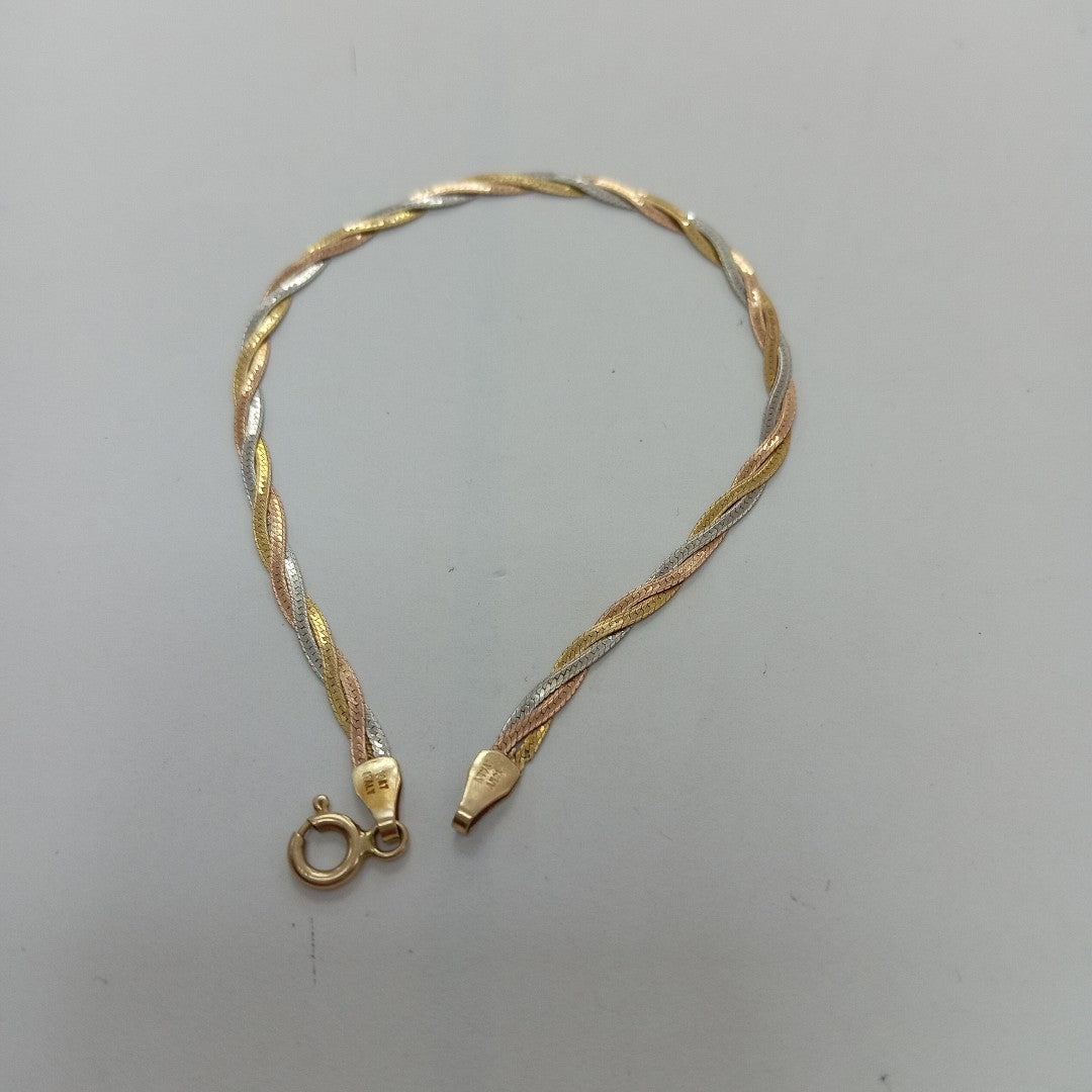 PULSERA ORO COMBINADO 14 K 2 GRMS (SEMINUEVO)