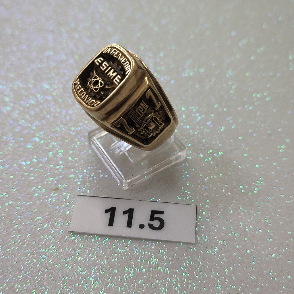 ANILLO DE GRADUACIÓN ORO 10 K 21.6 GRMS (SEMINUEVO)