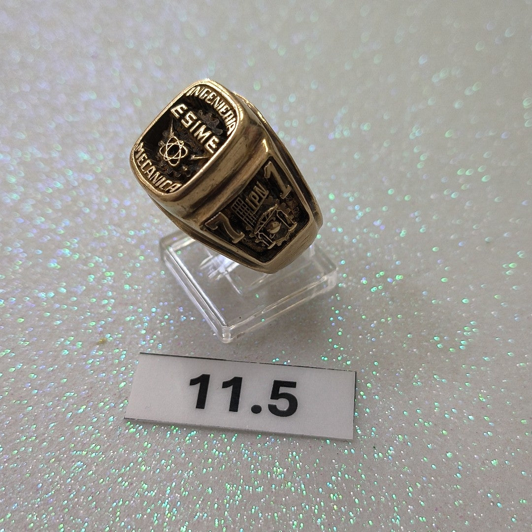 ANILLO DE GRADUACIÓN ORO 10 K 21.6 GRMS (SEMINUEVO)