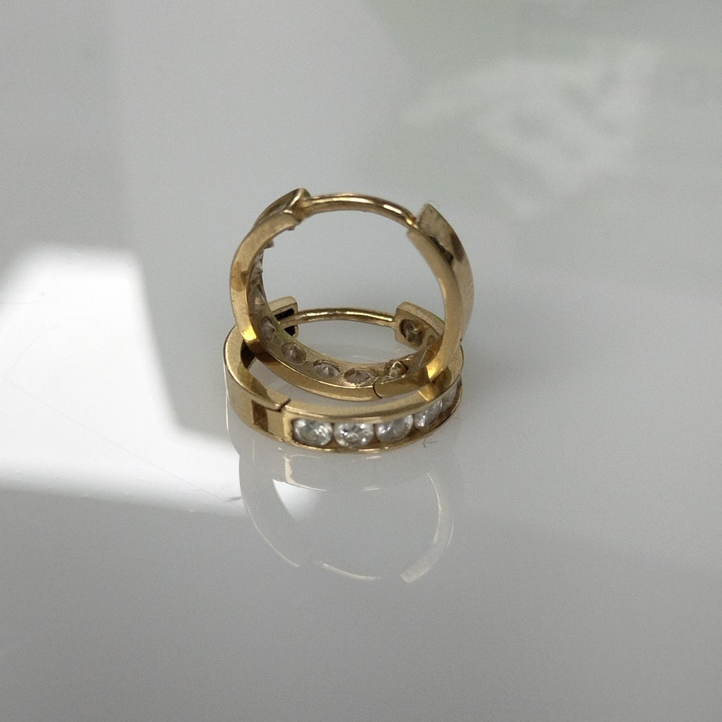 ARRACADAS PAR ORO 14 K 1.5 GRMS (SEMINUEVO)