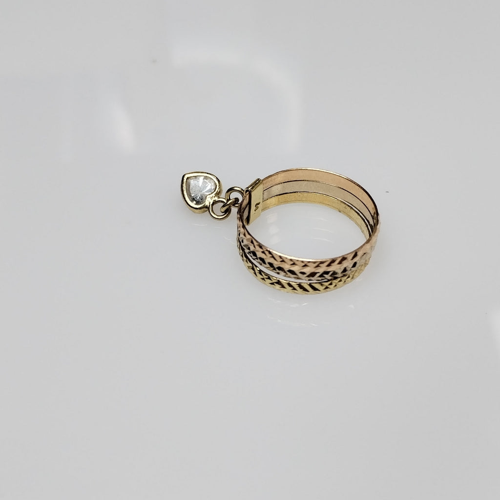 ANILLITO ORO COMBINADO 14 K 2.2 GRMS (SEMINUEVO)