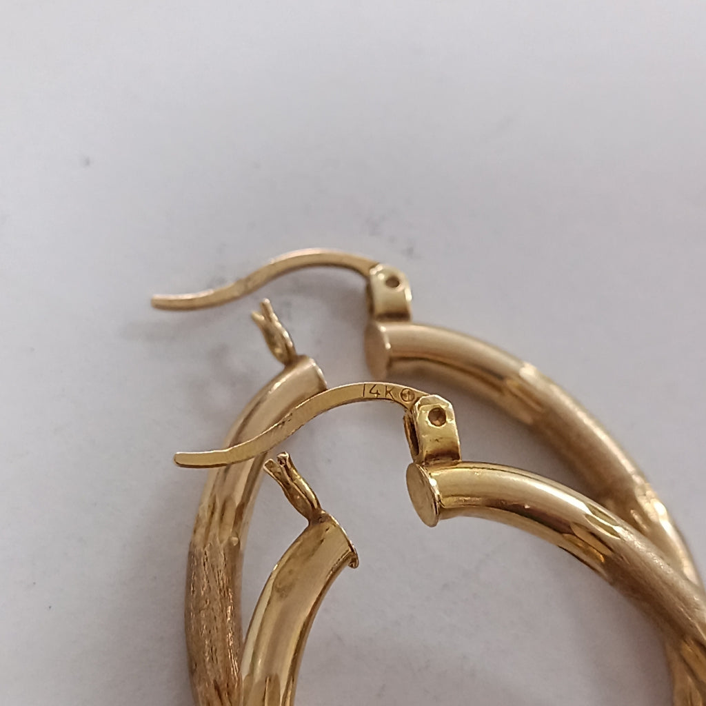 ARRACADAS PAR ORO 14 K 3.4 GRMS (SEMINUEVO)