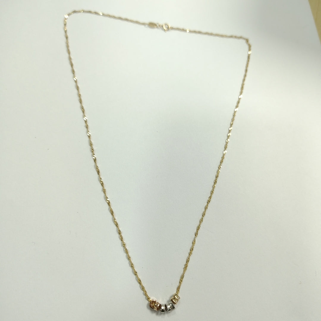 GARGANTILLA ORO,ORO COMBINADO 10 K 1,60 GRMS (SEMINUEVO)