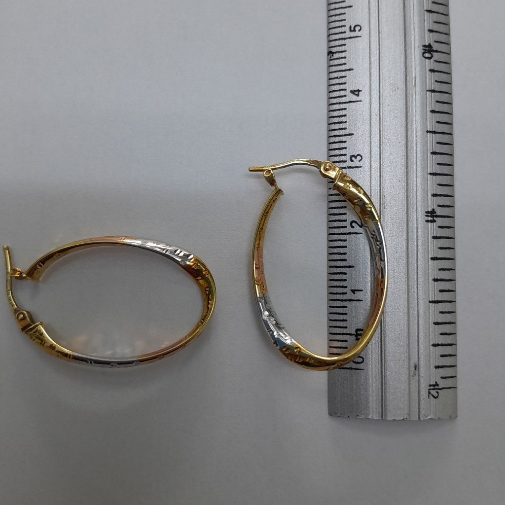 ARRACADAS PAR ORO COMBINADO 10 K 1,60 GRMS (SEMINUEVO)