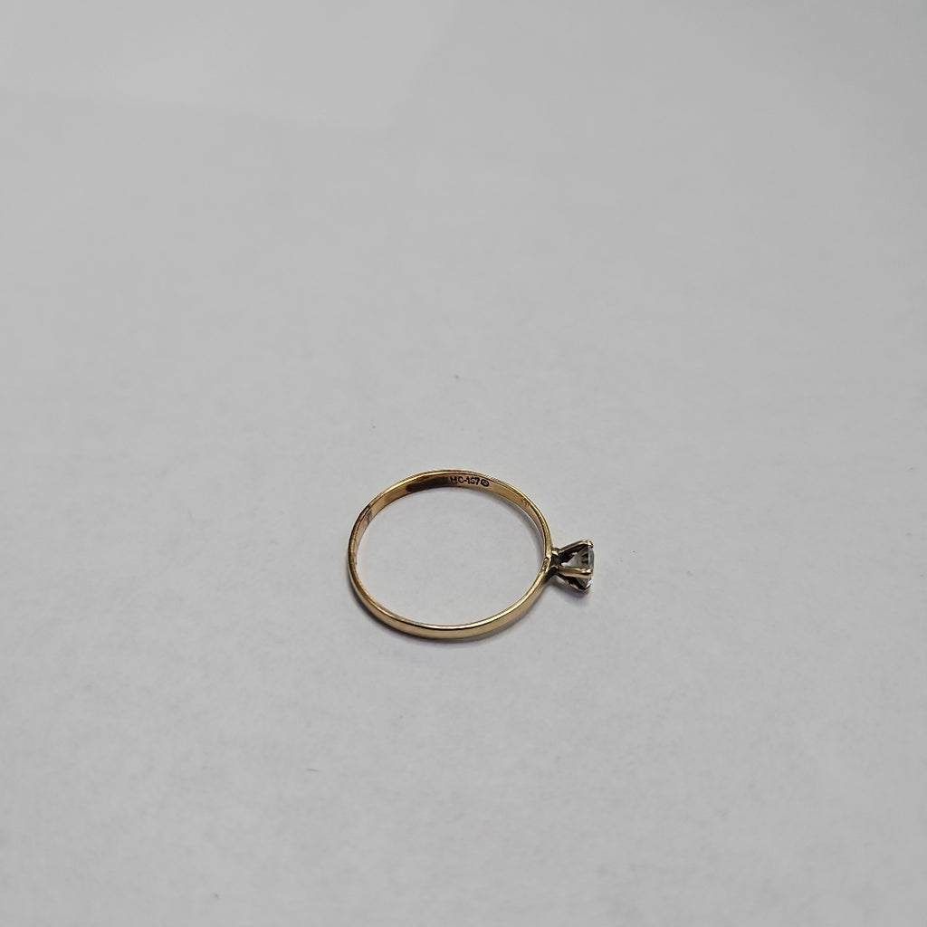 ANILLITO,SOLITARIO ORO 14 K 1,10 GRMS (SEMINUEVO)