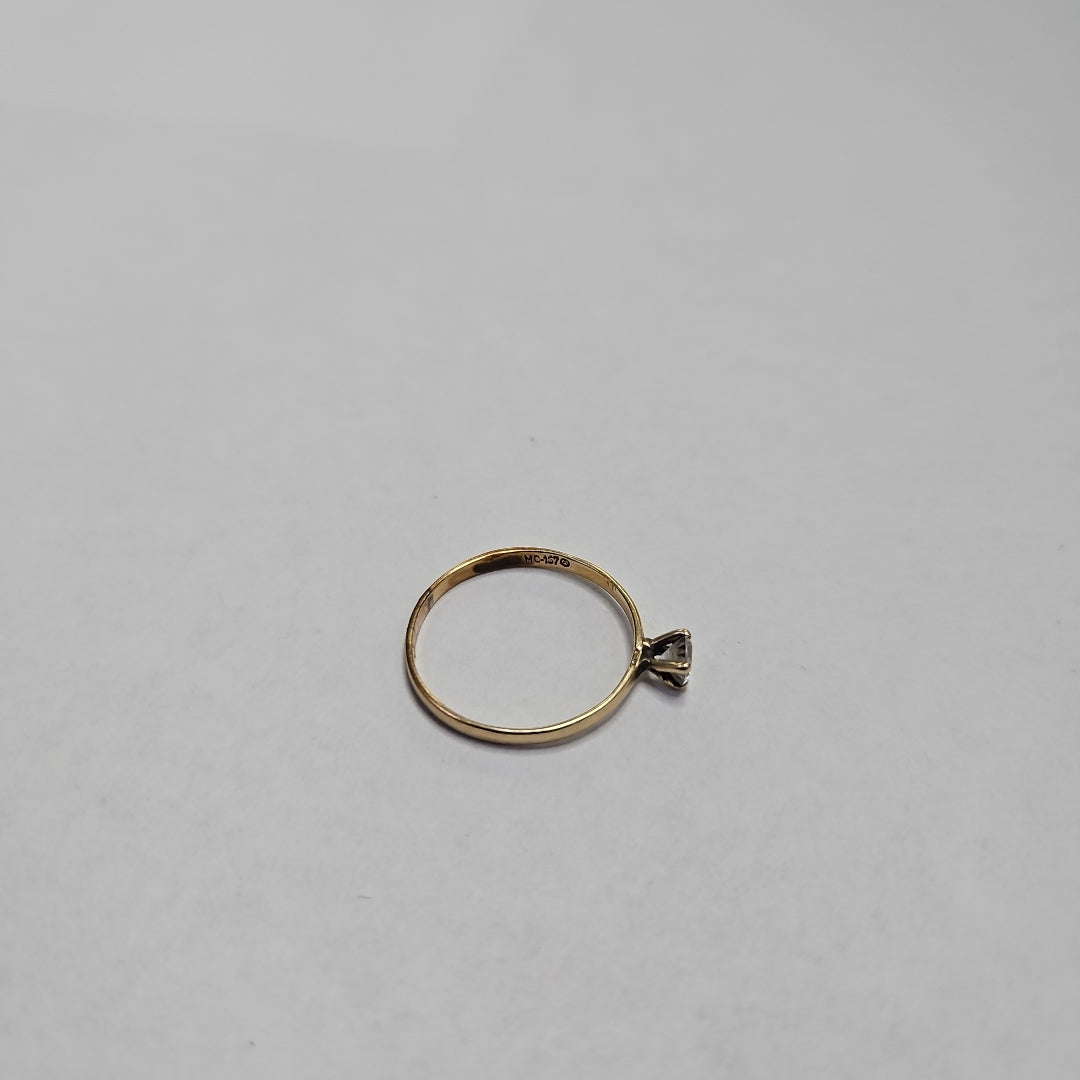 ANILLITO,SOLITARIO ORO 14 K 1,10 GRMS (SEMINUEVO)