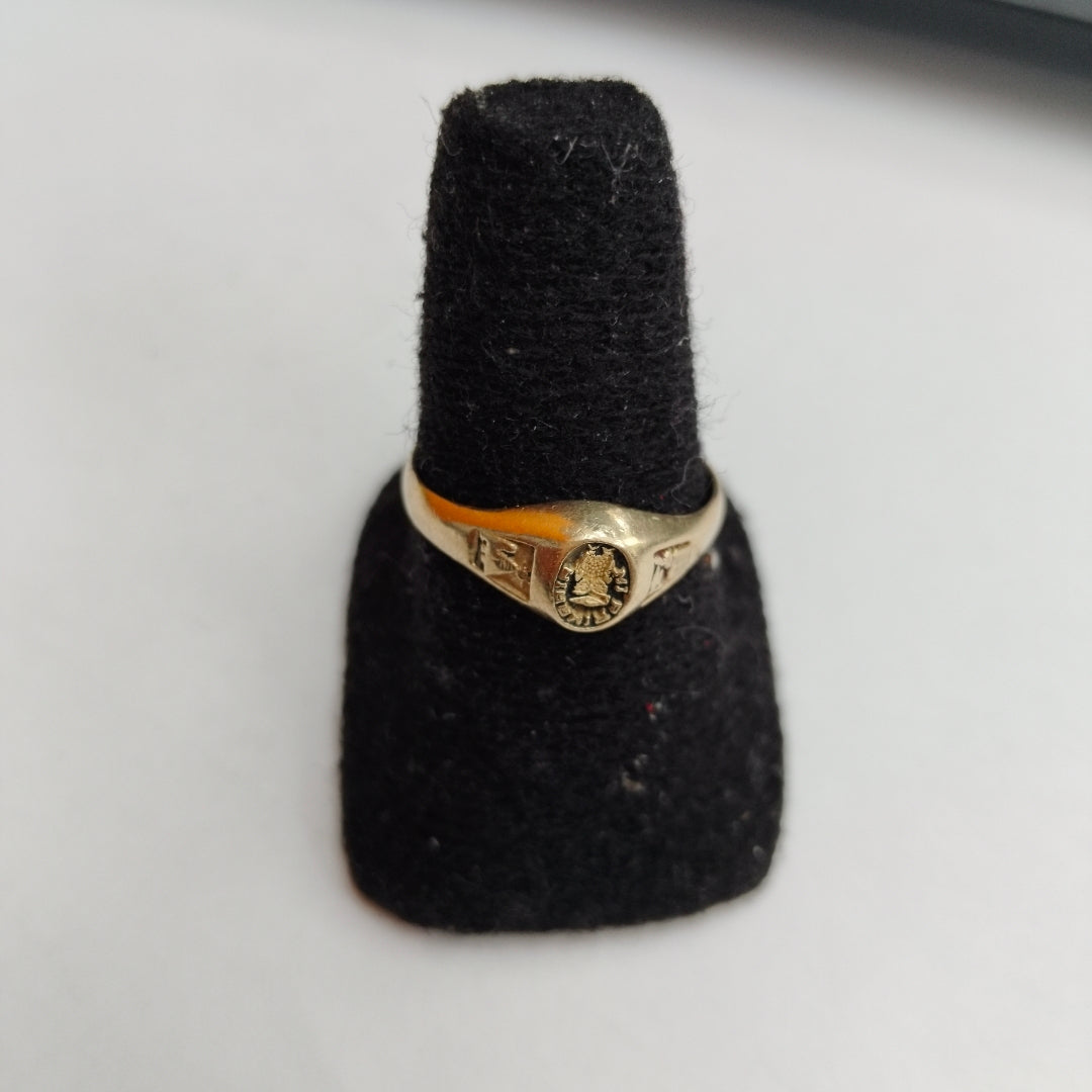 ANILLO DE GRADUACIÓN ORO 10 K 2.4 GRMS (SEMINUEVO)