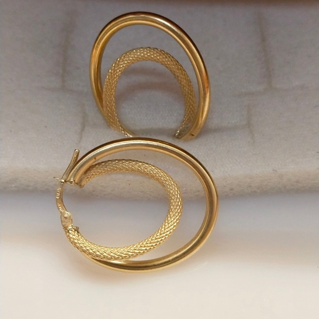 ARRACADAS PAR ORO 14 K 2.4 GRMS (SEMINUEVO)