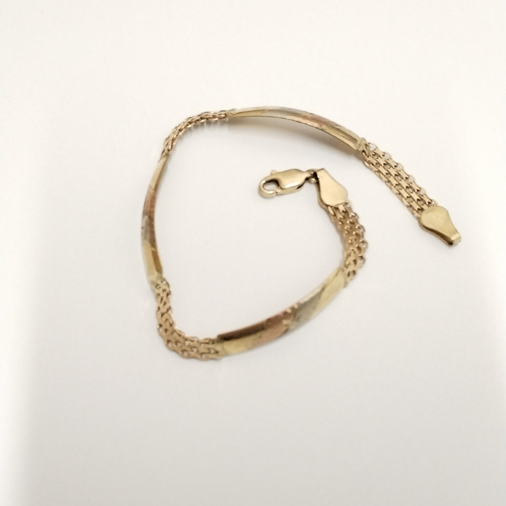 PULSERA ORO, ORO COMBINADO 10 K 4.2 GRMS (SEMINUEVO)