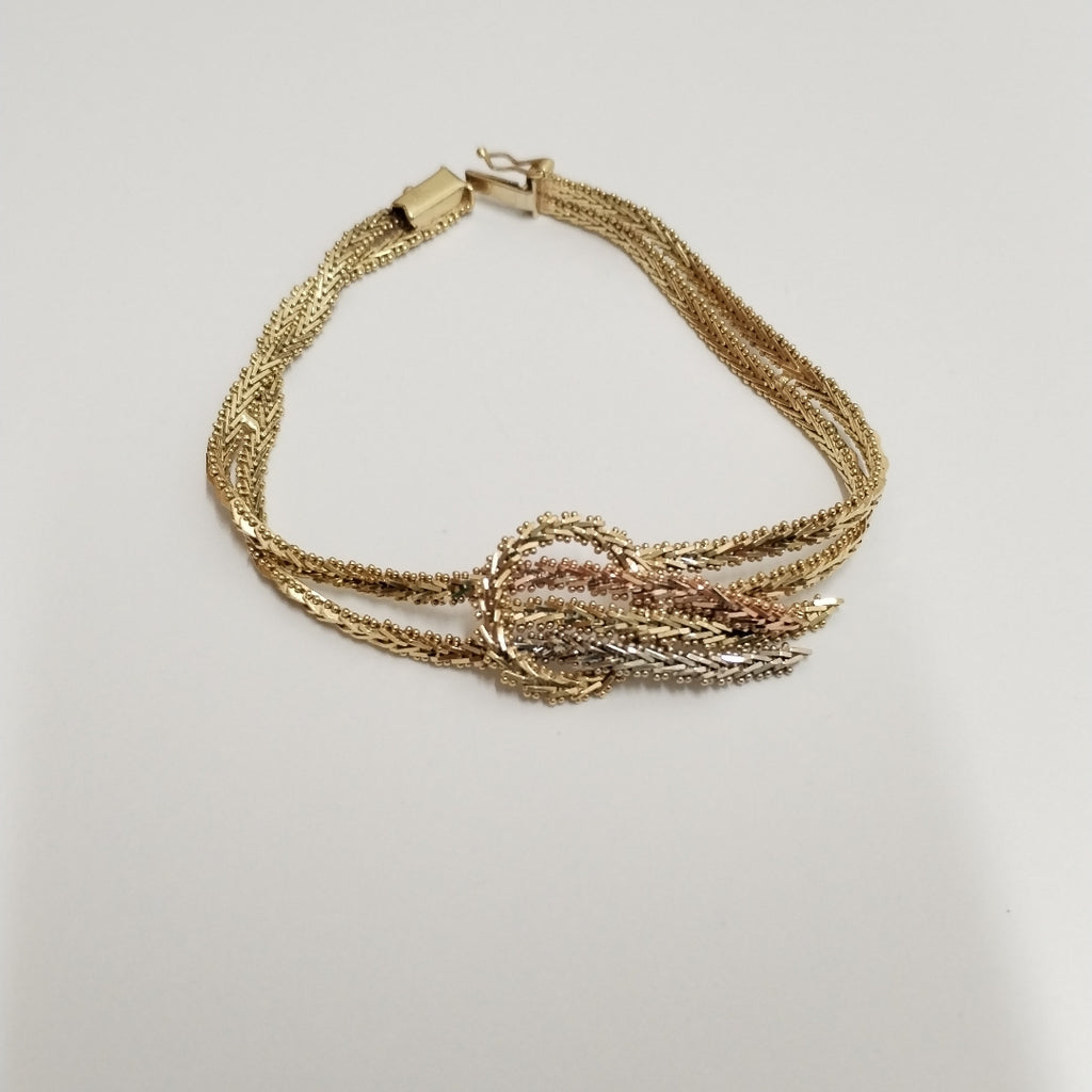 PULSERA ORO COMBINADO 14 K 14.9 GRMS (SEMINUEVO)