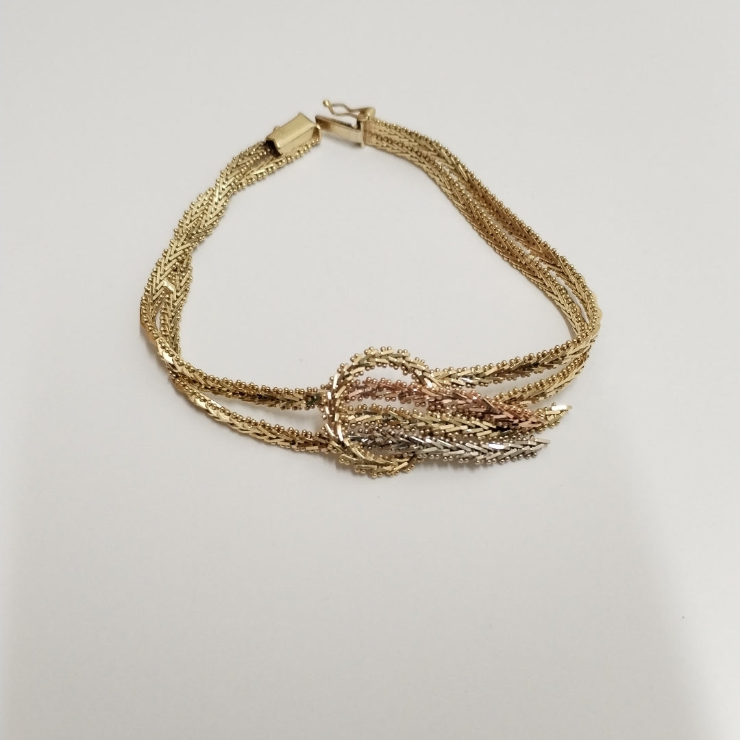 PULSERA ORO COMBINADO 14 K 14.9 GRMS (SEMINUEVO)