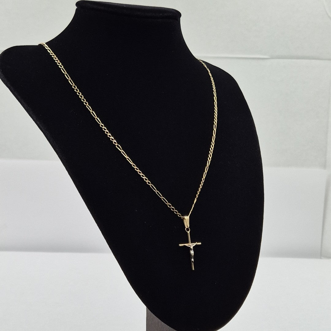 CADENA,CRUCIFIJO ORO 14 K 4,80 GRMS (SEMINUEVO)