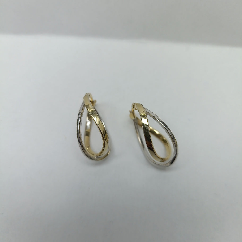 ARETES PAR ORO, RODIADO 14 K 1.6 GRMS (SEMINUEVO)