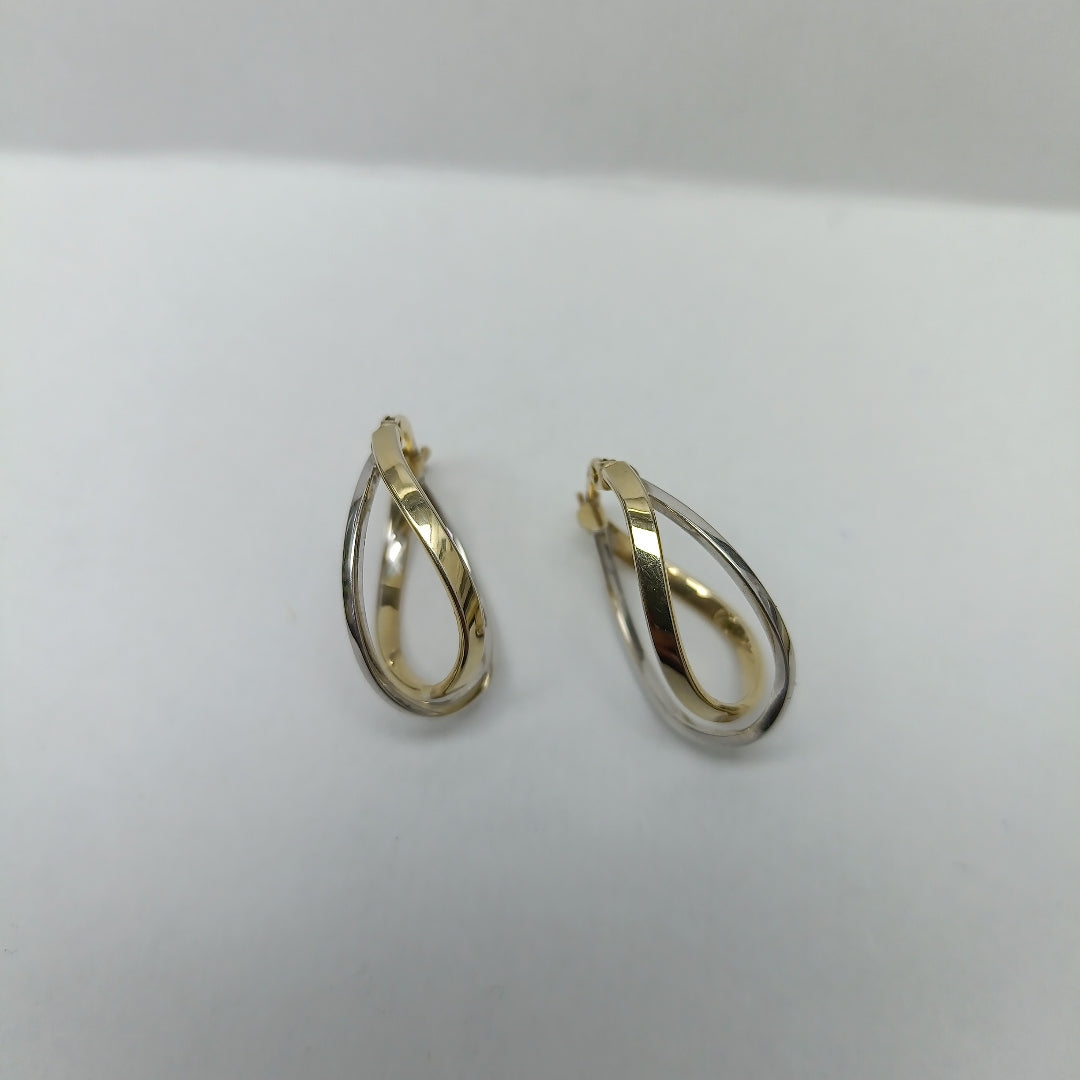 ARETES PAR ORO, RODIADO 14 K 1.6 GRMS (SEMINUEVO)