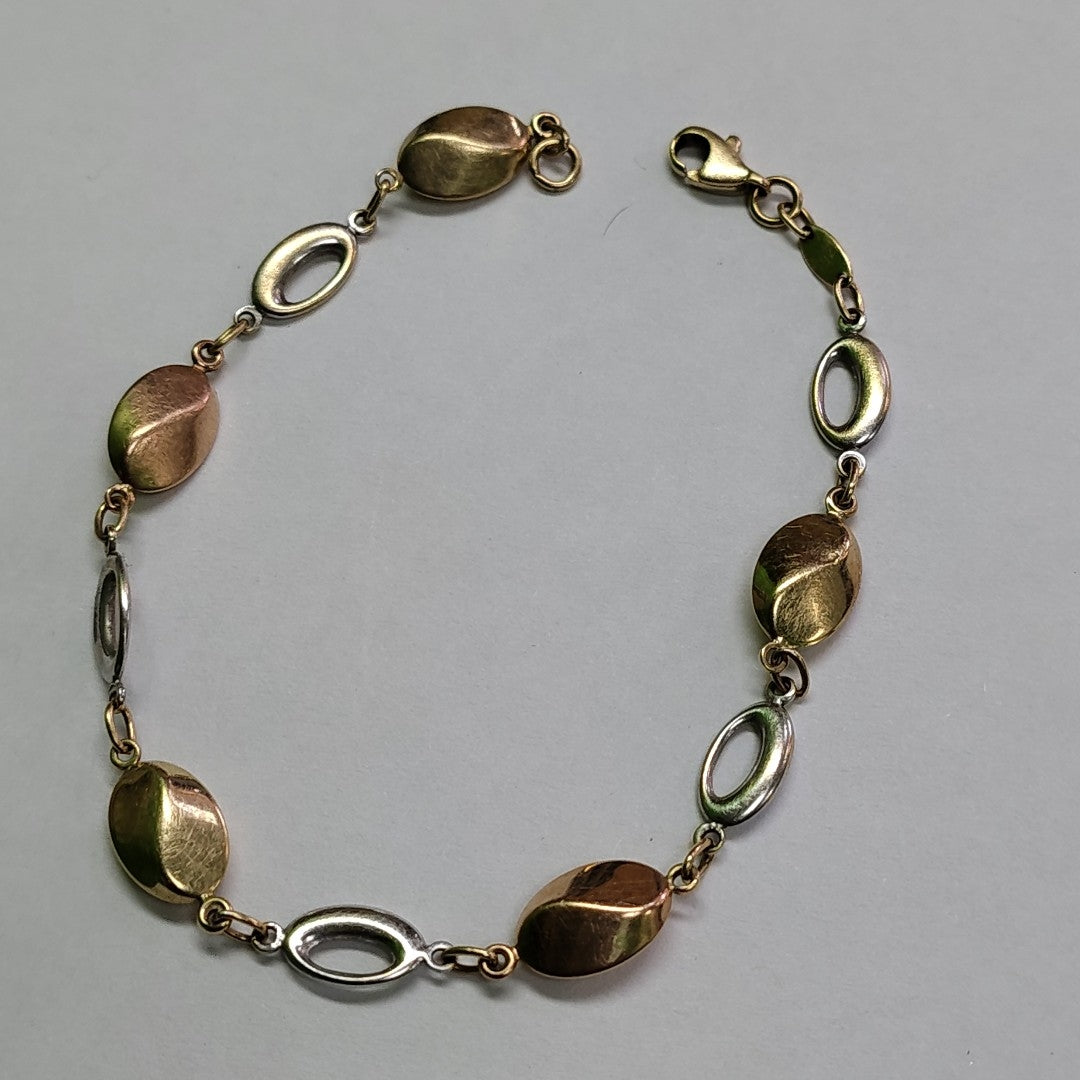 PULSERA ORO COMBINADO 14 K 4 GRMS (SEMINUEVO)
