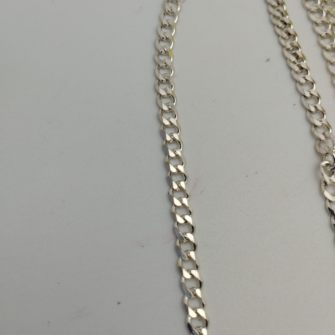 CADENA TEJIDO BARBADO PLATA .925 55 CM 12.9 GR (NUEVO)