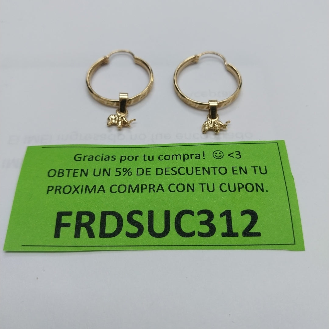 ARRACADAS PAR ORO 14 K 2.9 GRMS (SEMINUEVO)