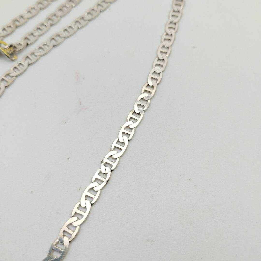 CADENA TEJIDO GUCHI PLATA .925 55 CM 11.9 GR (NUEVO)