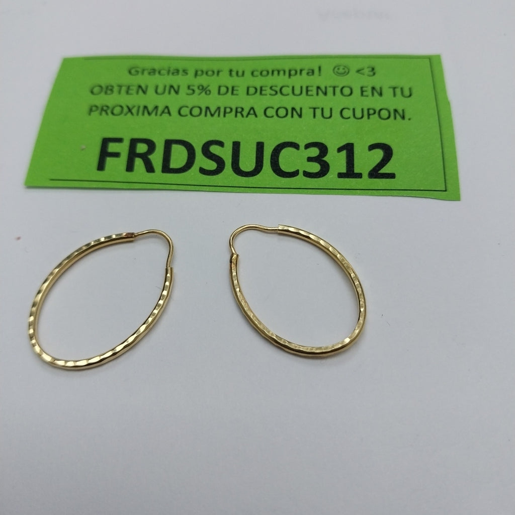 ARRACADAS PAR ORO 14 K 1 GRMS (SEMINUEVO)