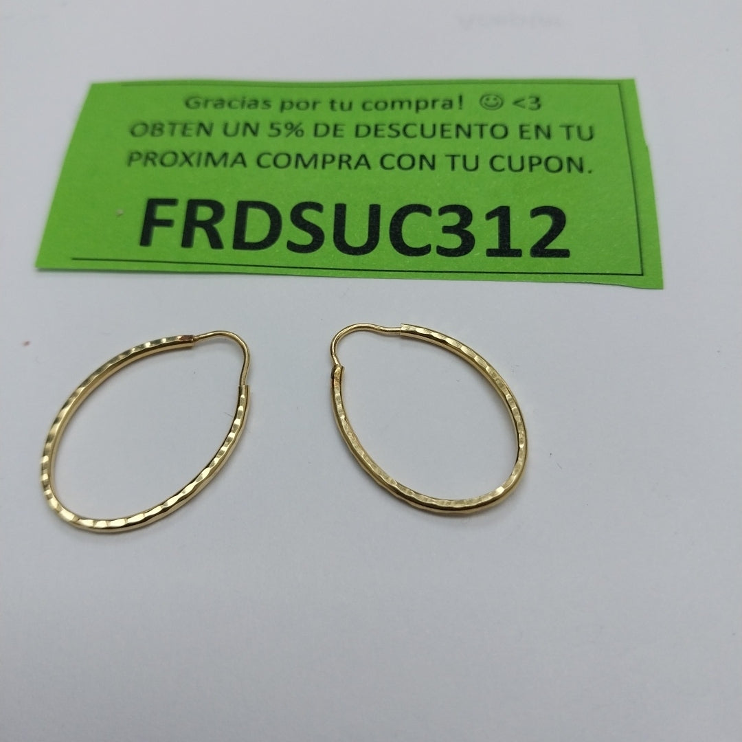 ARRACADAS PAR ORO 14 K 1 GRMS (SEMINUEVO)