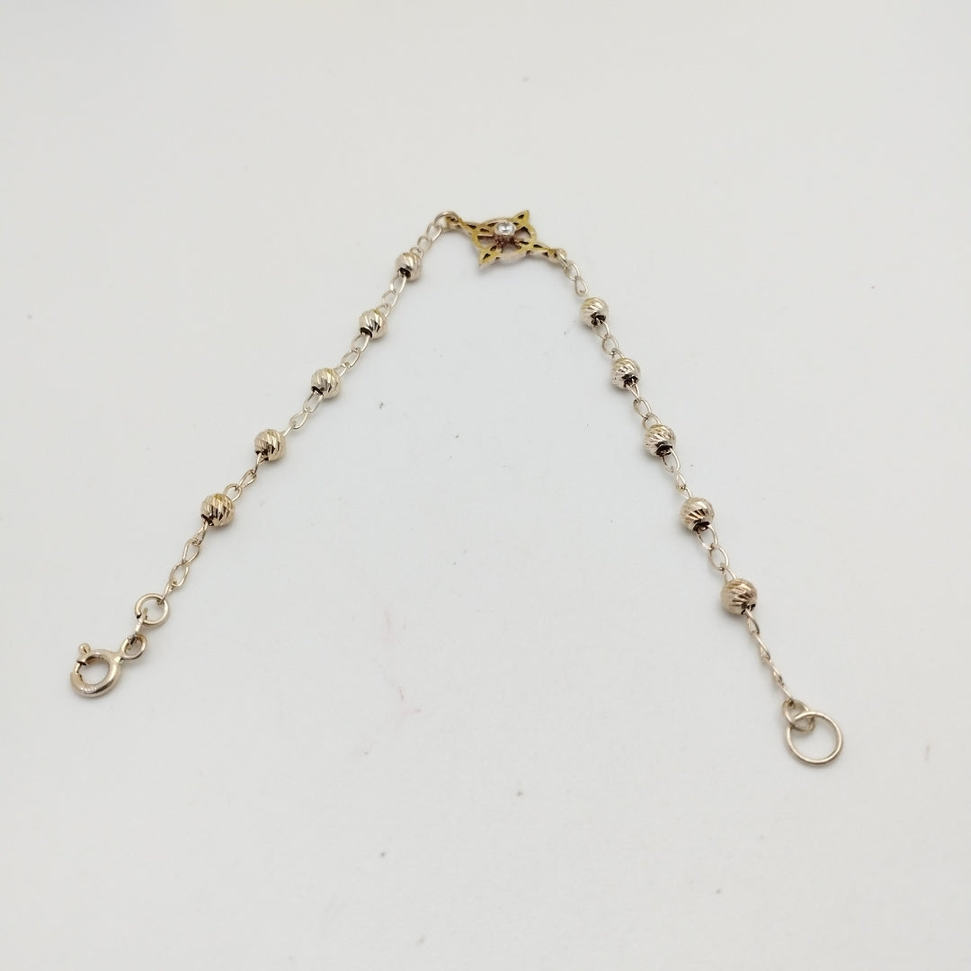 PULSERA TEJIDO ESPECIAL PLATA .925 18 CM 2.8 GR (NUEVO)