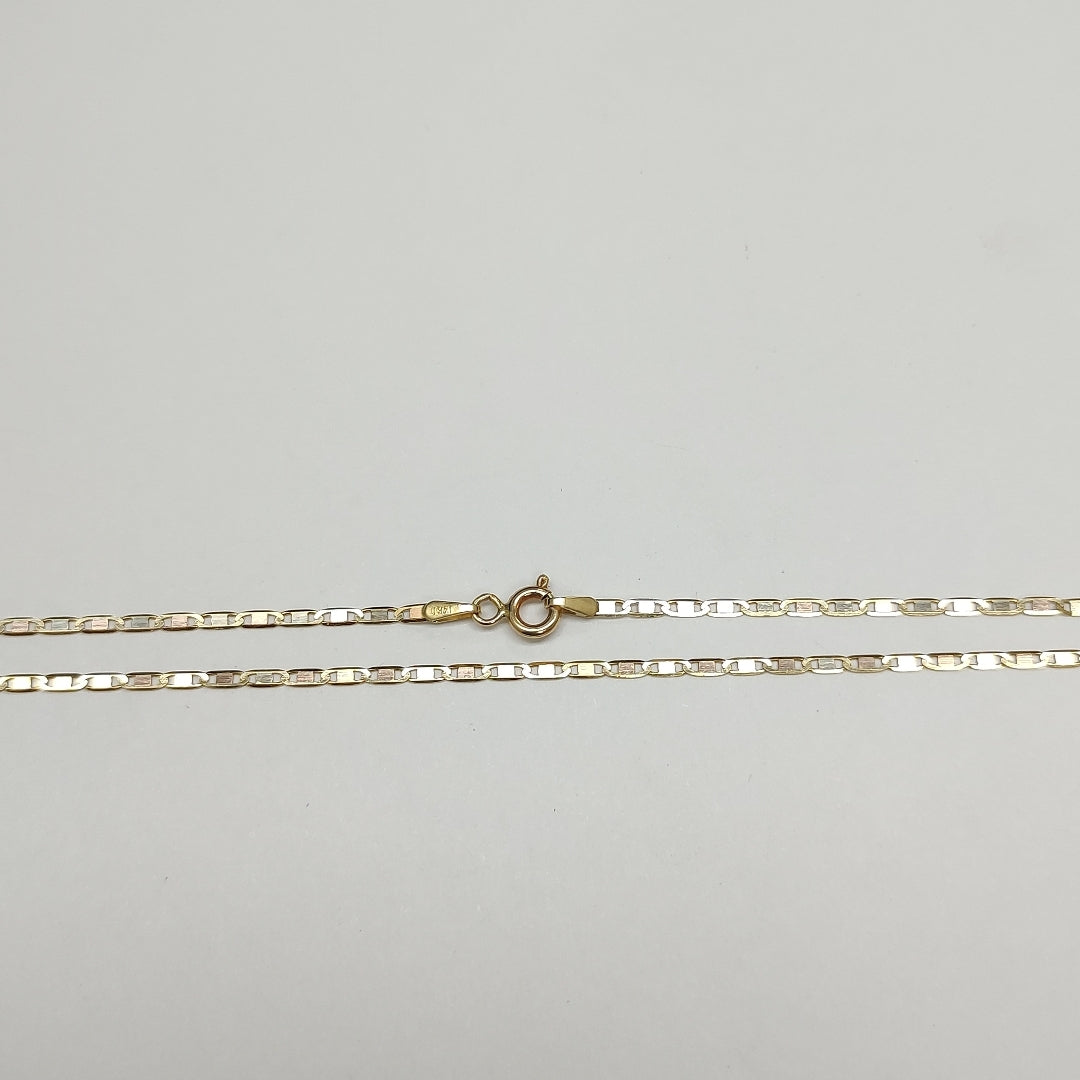 CADENA ORO, ORO COMBINADO 14 K 2.2 GRMS (SEMINUEVO)