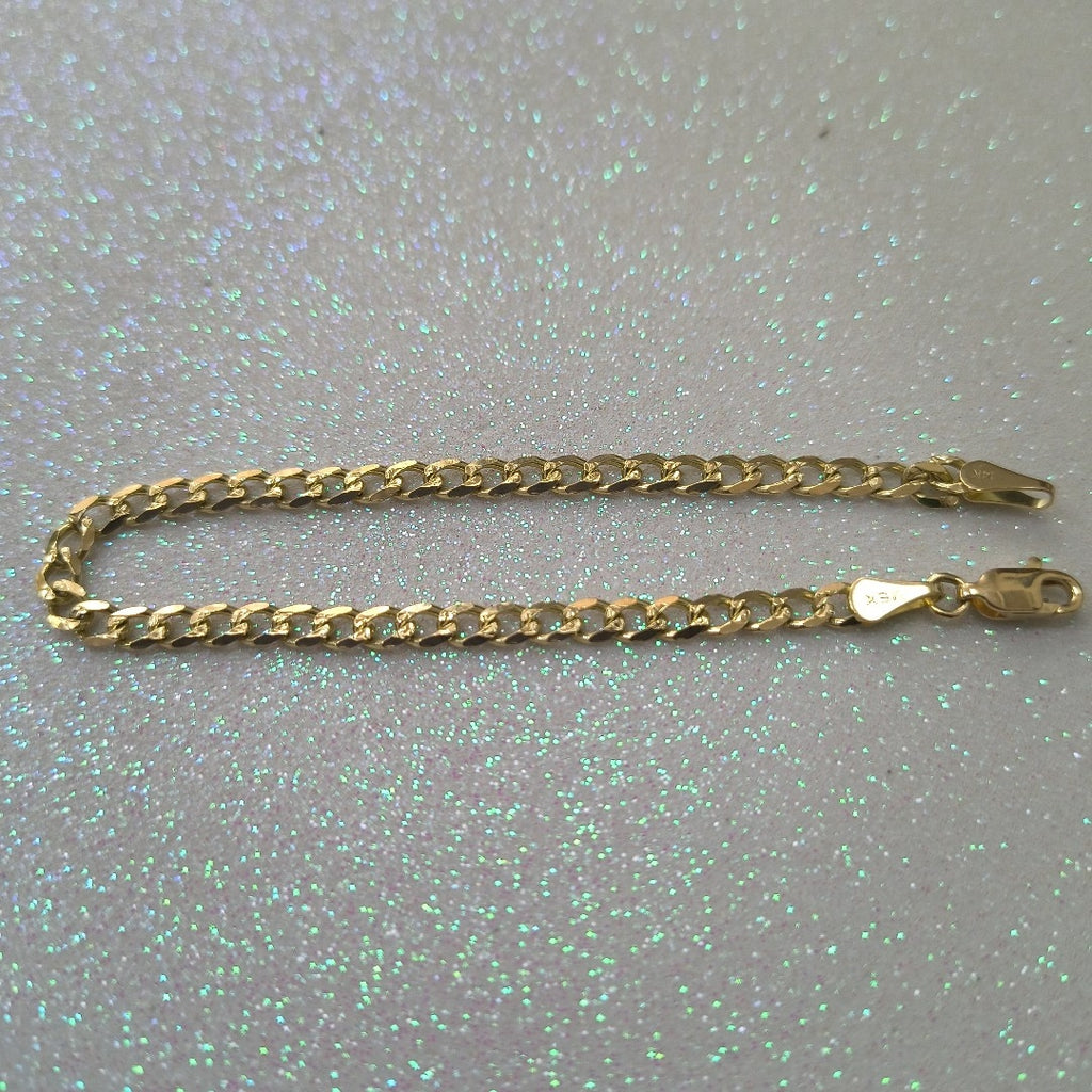 PULSERAS BARBADA ORO 14K 18 CM 4.7 GR (NUEVO)