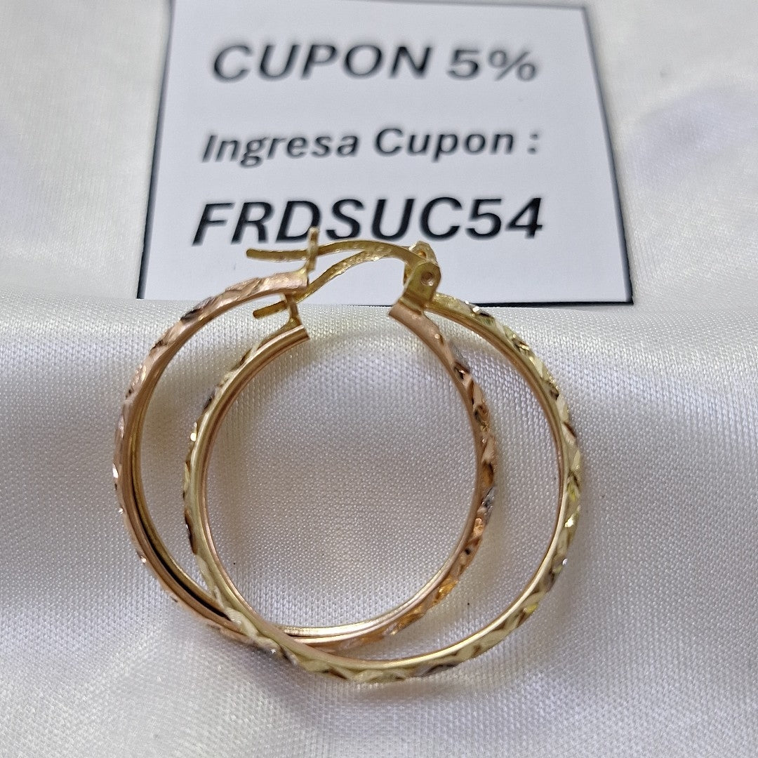 ARRACADAS PAR ORO 14 K 2.5 GRMS (SEMINUEVO)