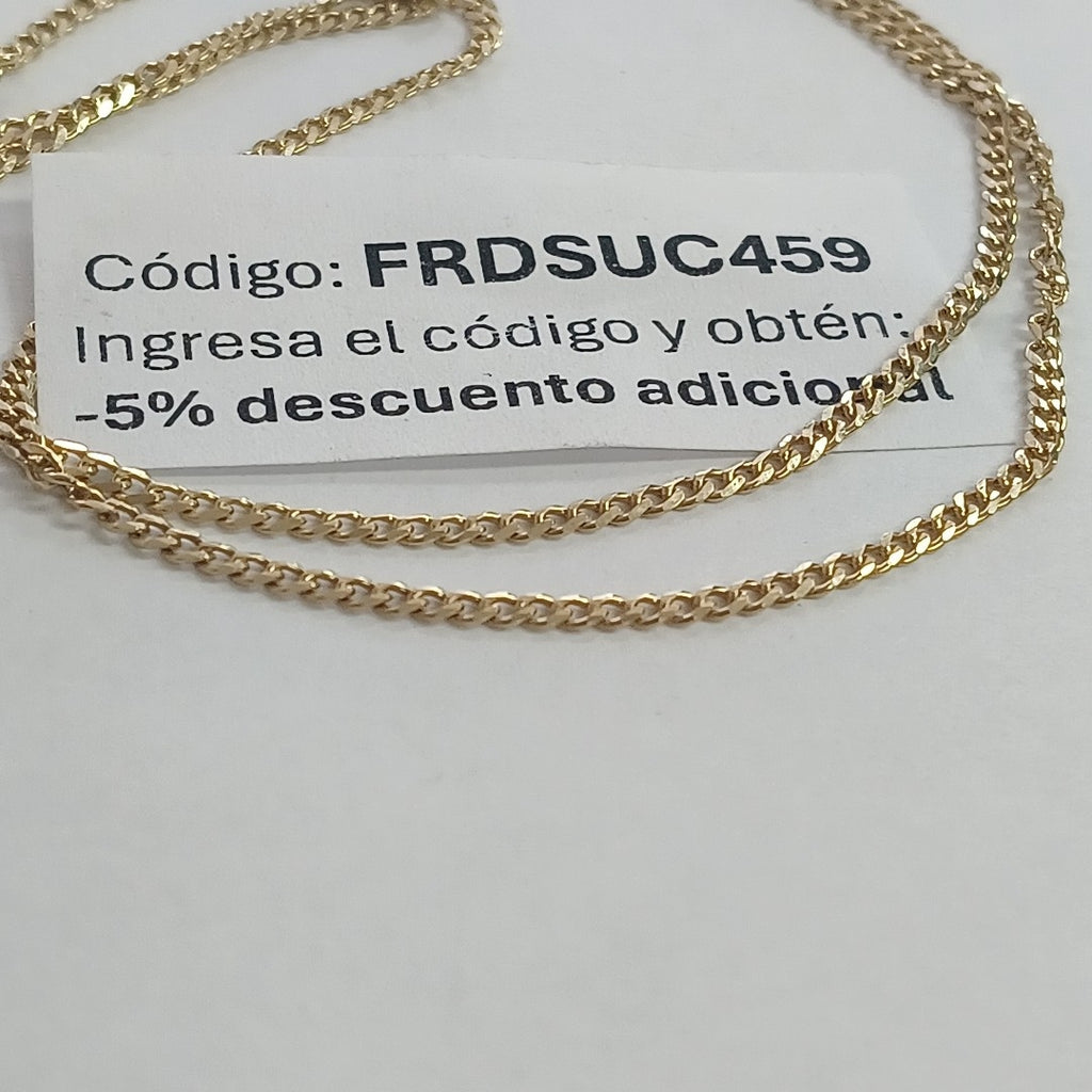 CADENAS TEJIDO BARBADA ORO 10K 50 CM 3.5 GR (NUEVO)