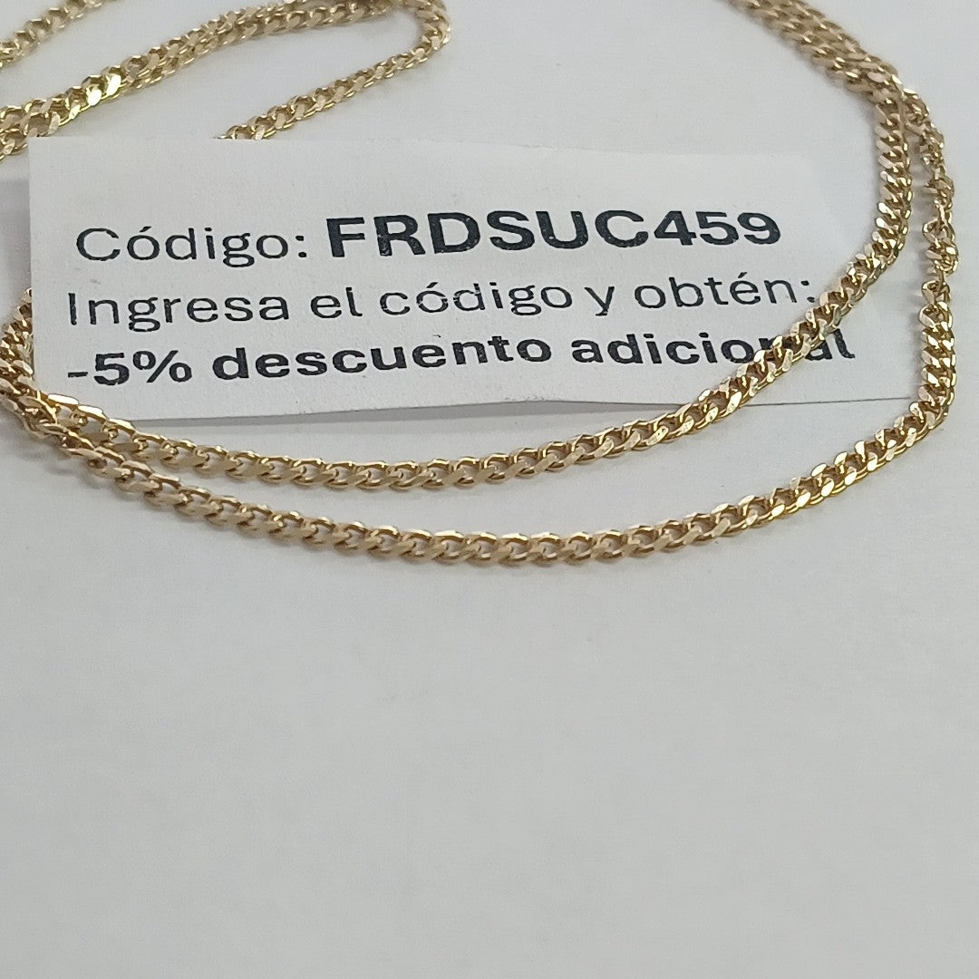 CADENAS TEJIDO BARBADA ORO 10K 50 CM 3.5 GR (NUEVO)