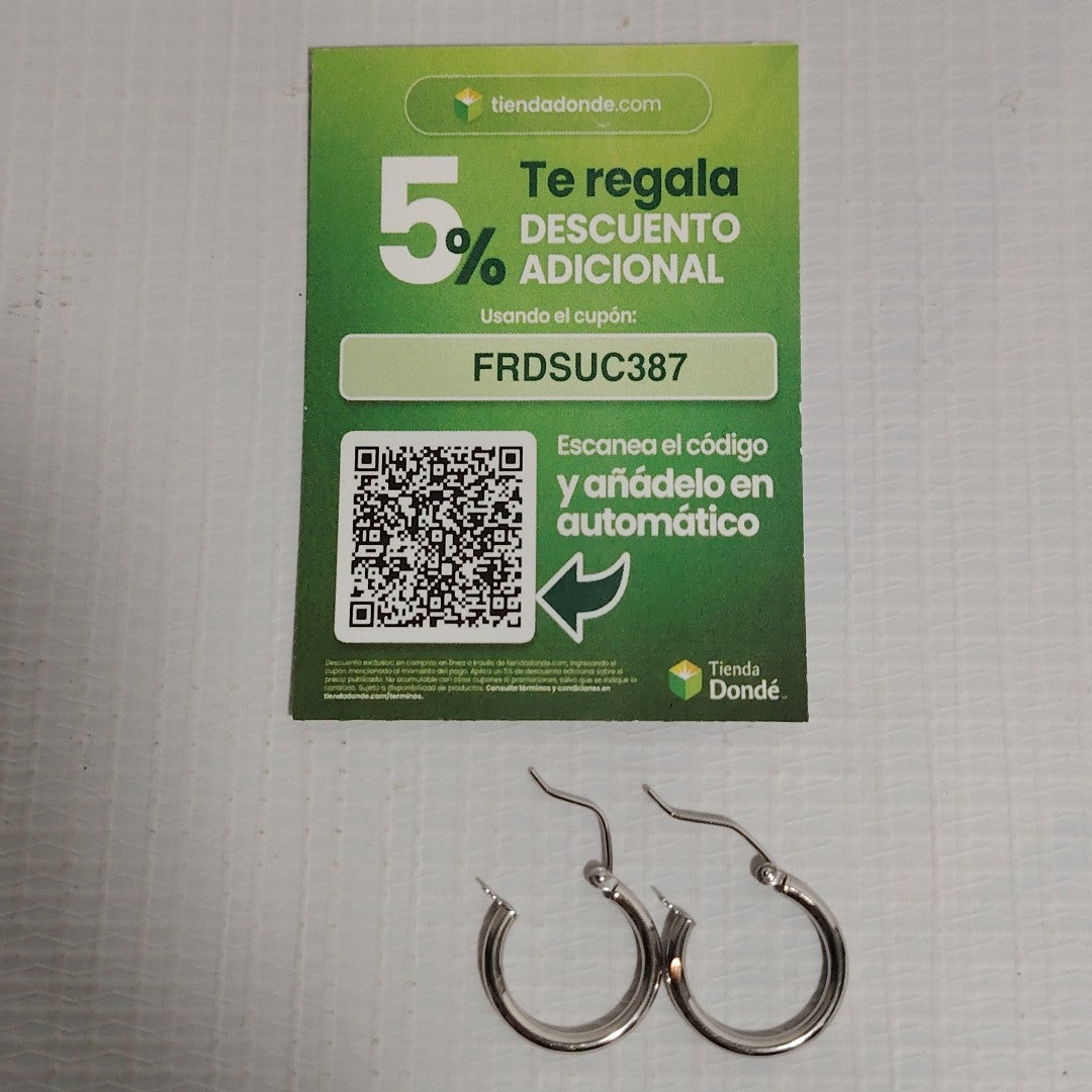 ARRACADAS PAR ORO BLANCO 10 K 0,80 GRMS (SEMINUEVO)