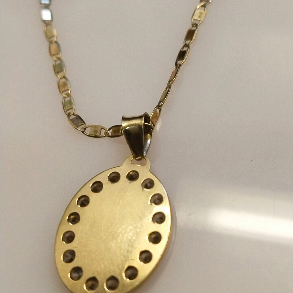 CADENA, MEDALLA RELIGIOSA ORO 10 K 2.4 GRMS (SEMINUEVO)