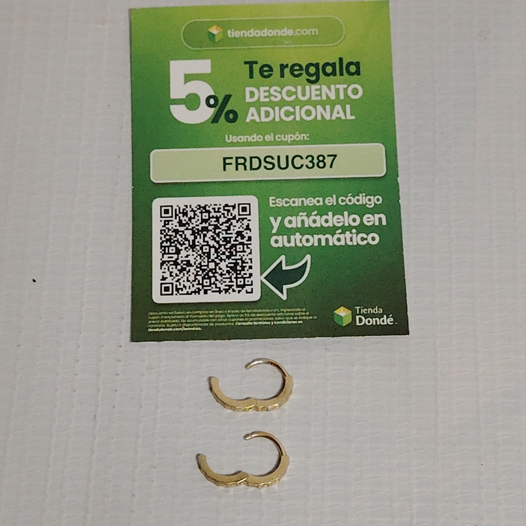 ARRACADAS PAR ORO 14 K 1 GRMS (SEMINUEVO)