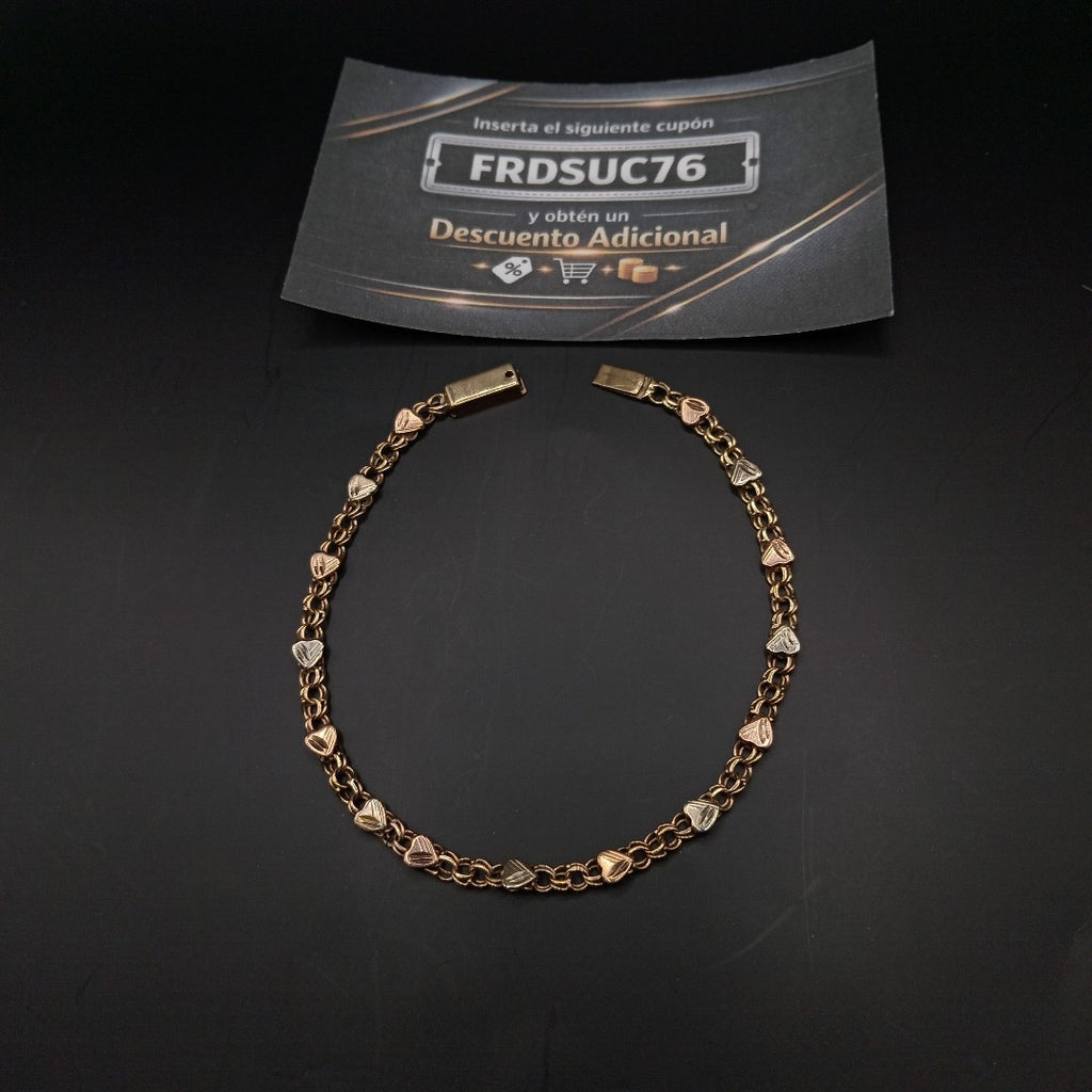 PULSERA ORO, ORO COMBINADO 10 K 4.4 GRMS (SEMINUEVO)
