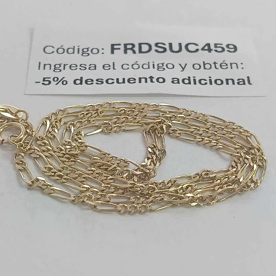 CADENAS TEJIDO 3X1 ORO 10K 50 CM 2.9 GR (NUEVO)