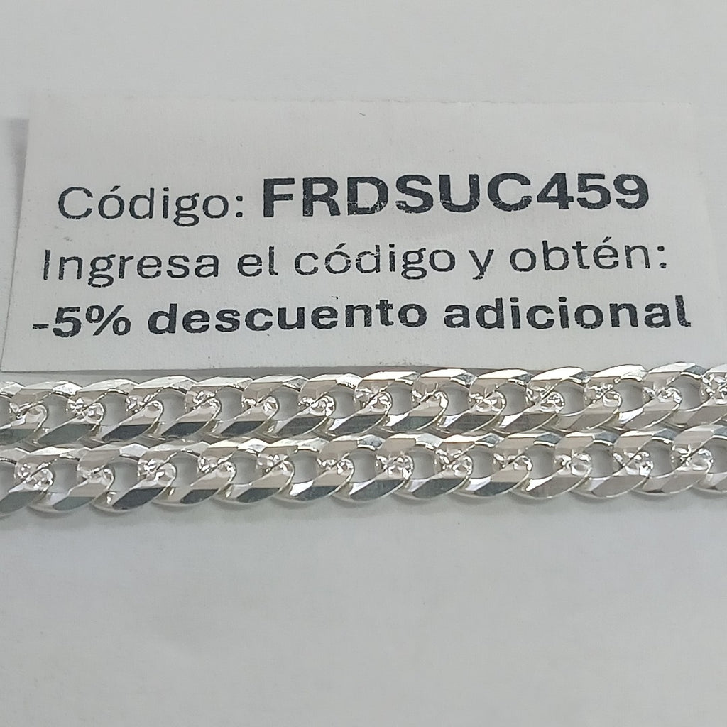 CADENA TEJIDO BARBADA PLATA .925 60 18.5 GR (NUEVO)