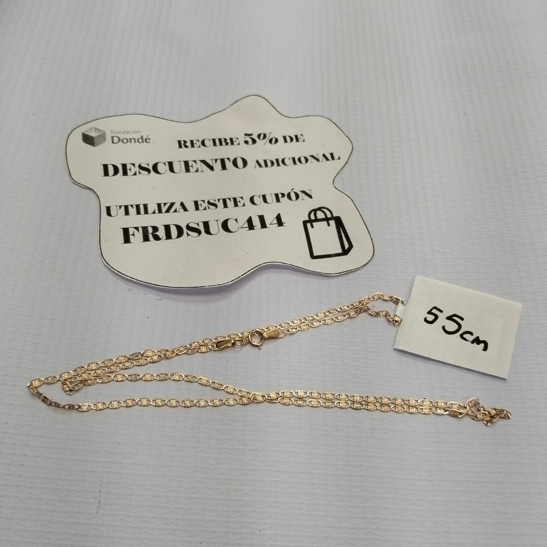 CADENAS TEJIDO GUCHI ORO 10K 55 CM 2.8 GR (NUEVO)