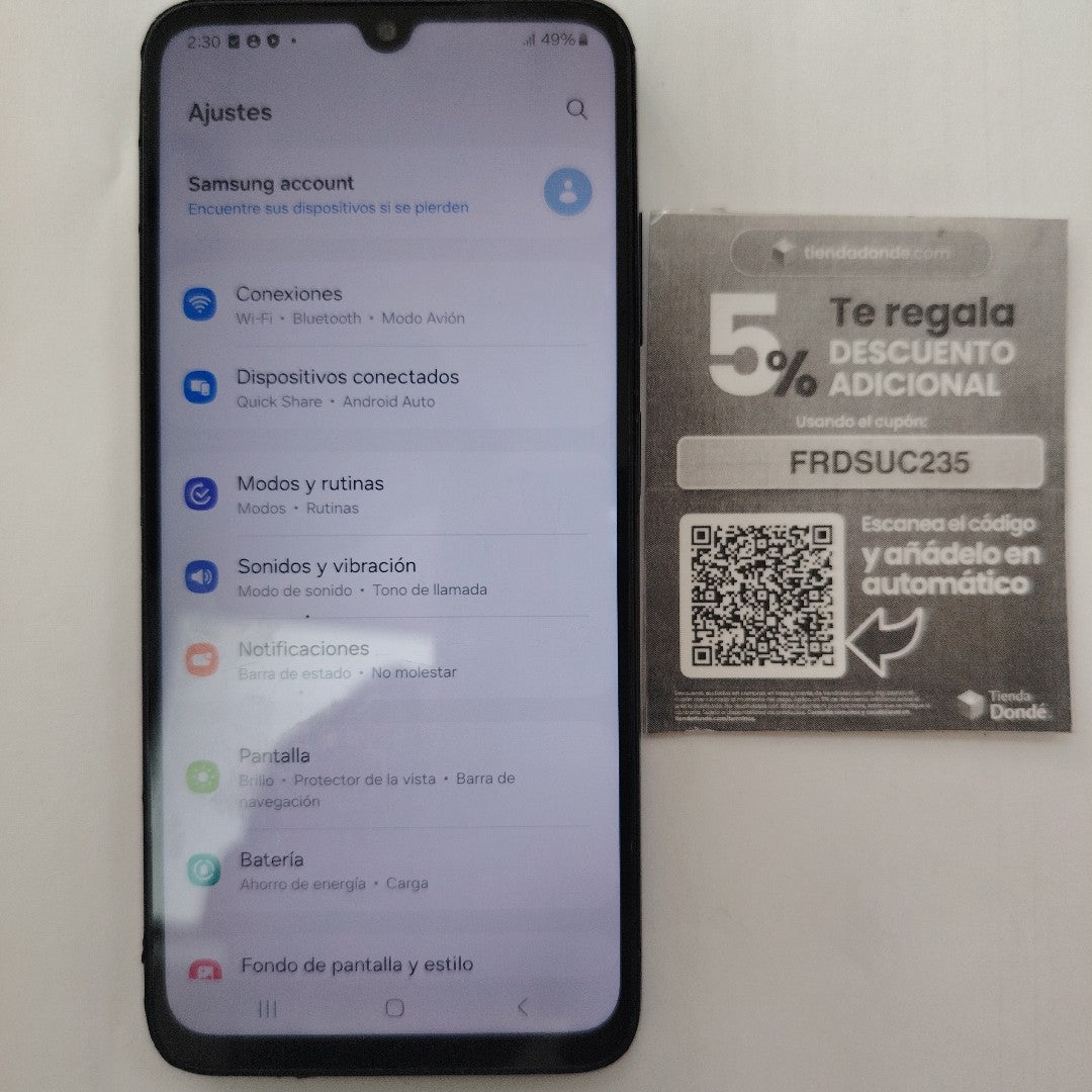 CELULAR SAMSUNG GALAXY A05S SM-A057M (2023) 64 GB 4 GB RAM (SEMINUEVO)