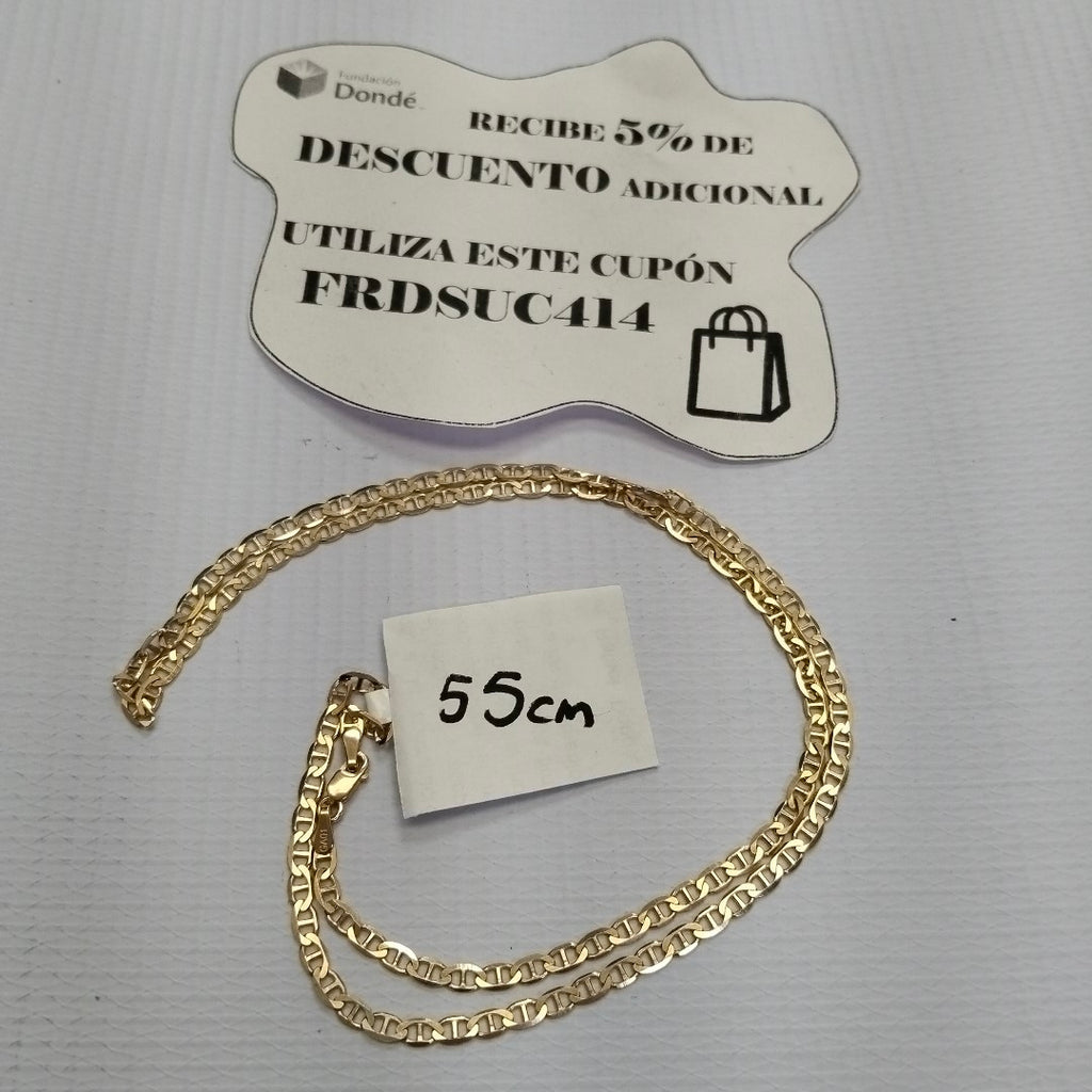 CADENAS TEJIDO GUCHI ORO 10K 55 CM 7.7 GR (NUEVO)
