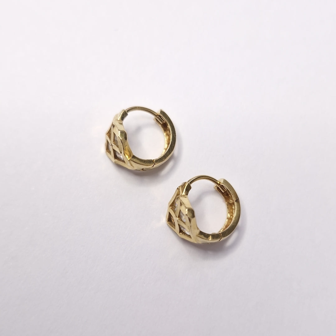 ARRACADAS PAR ORO 14 K 2.8 GRMS (SEMINUEVO)