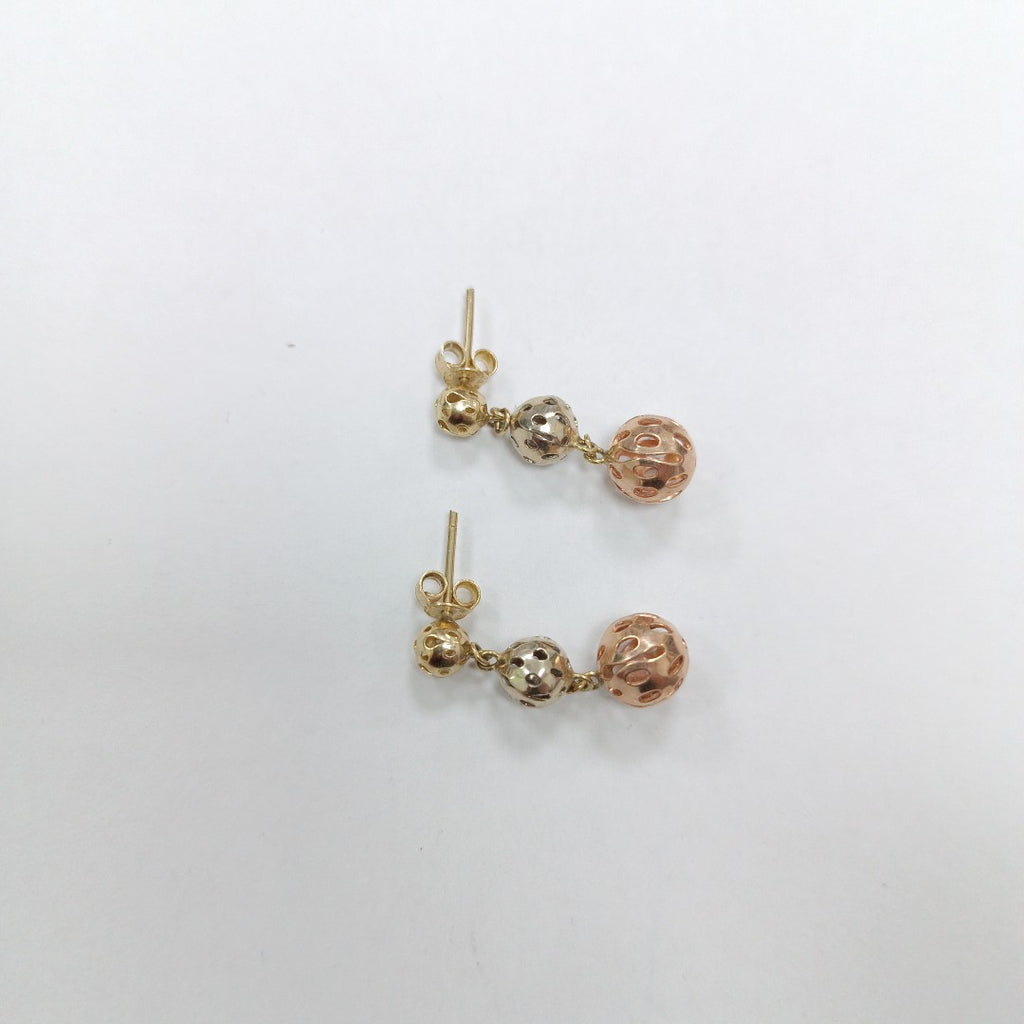 BROQUELES PAR ORO COMBINADO 14 K 3,30 GRMS (SEMINUEVO)