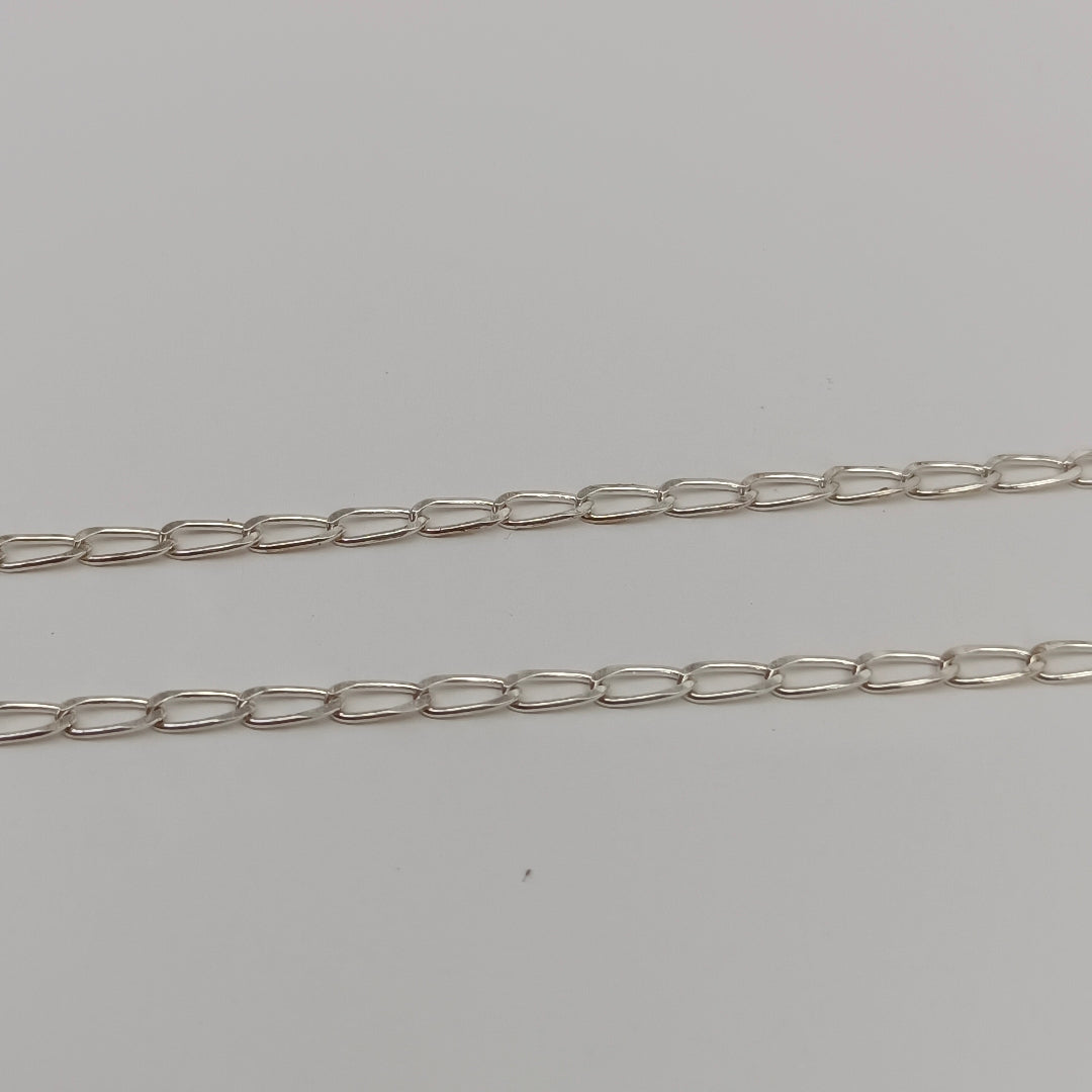 CADENA TEJIDO ESLABONES PLATA .925 55 CM 2.9 GR (NUEVO)