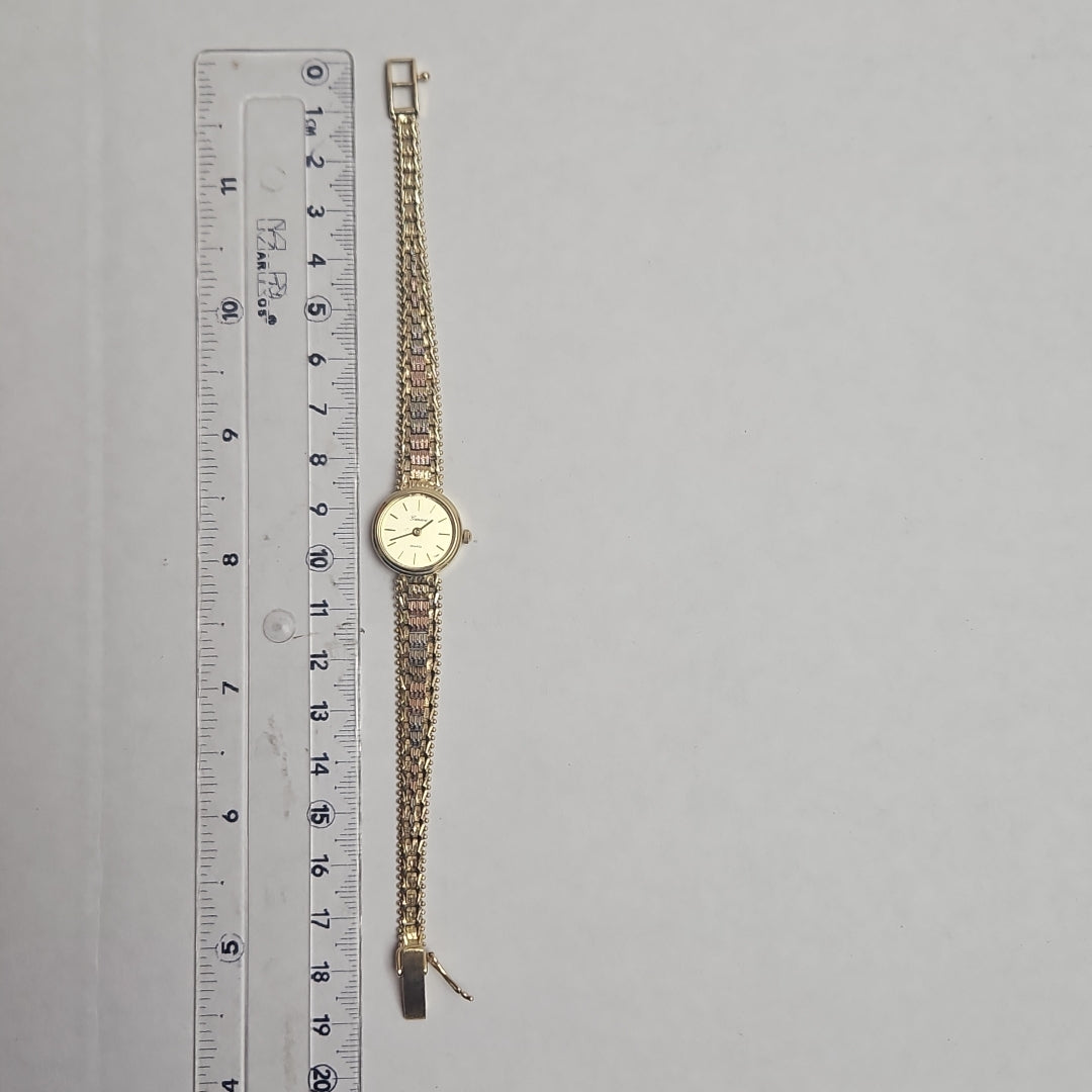 RELOJ CAJA Y PULSO ORO ORO 14 K 20.5 GRMS (SEMINUEVO)