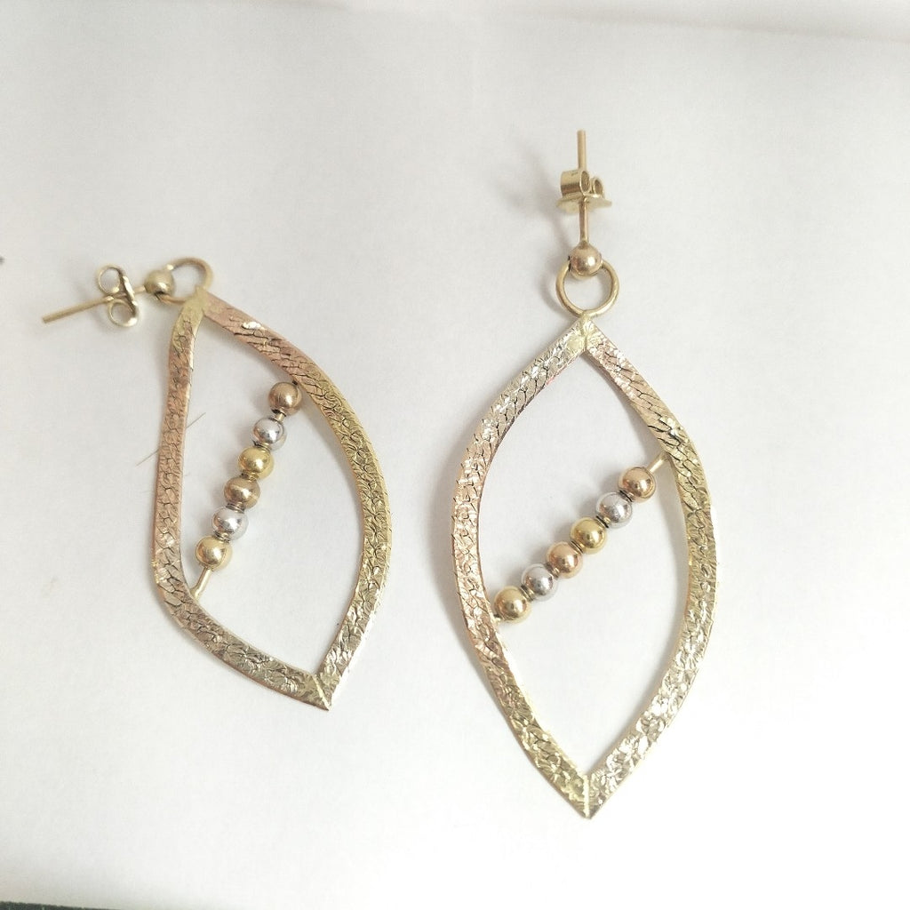 BROQUELES PAR ORO 14 K 4,10 GRMS (SEMINUEVO)
