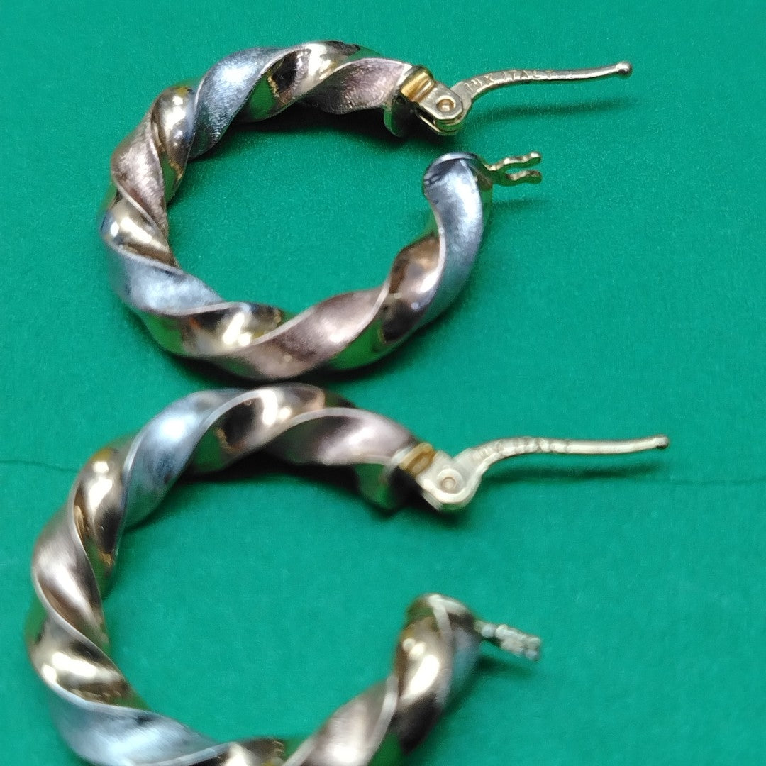 ARRACADAS PAR ORO, RODIADO 14 K 2.1 GRMS (SEMINUEVO)