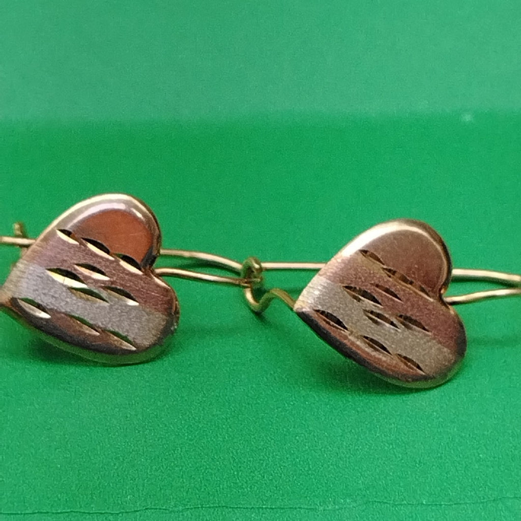 ARETES PAR ORO, RODIADO 10 K 1.1 GRMS (SEMINUEVO)