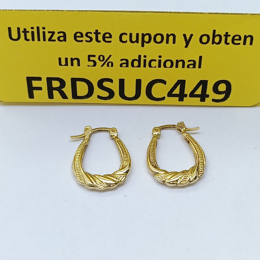 ARRACADAS PAR ORO 14 K 1.5 GRMS (SEMINUEVO)