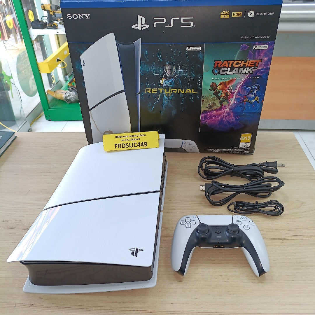 CONSOLA DE VIDEOJUEGO SONY PS5 SLIM 1 TB SSD (SEMINUEVO)