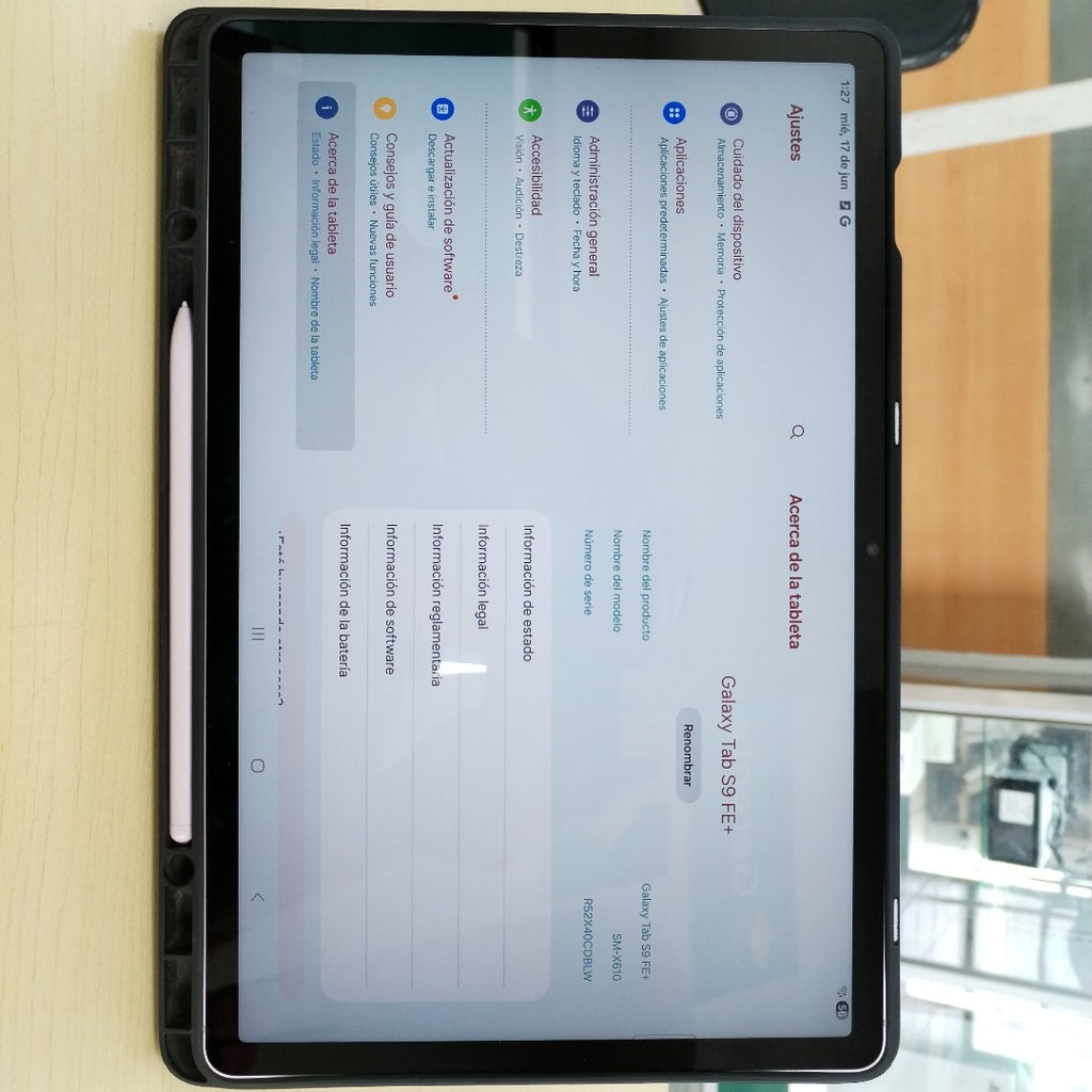 TABLETA SAMSUNG GALAXY TAB S9 FE+ SM-X610 (2023) 256 GB 12 GB RAM (SEMINUEVO)