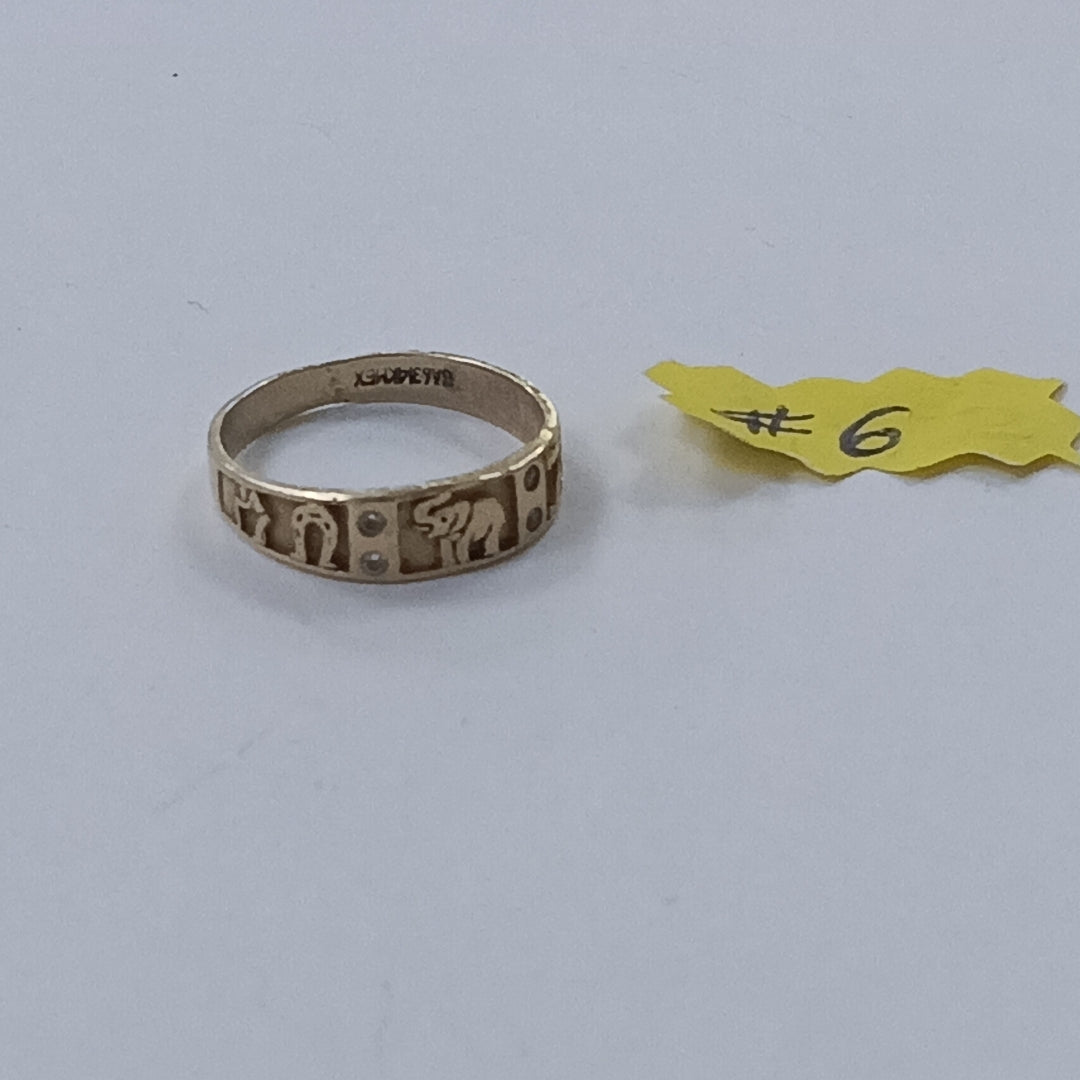 ARGOLLA DE LA SUERTE ORO 14 K 2.1 GRMS (SEMINUEVO)